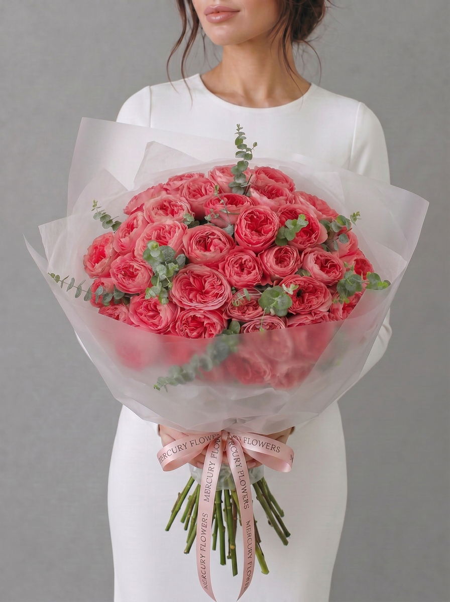 Coral Romance Garden Roses