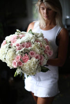 Blush Dream Bouquet | Soft Pink Roses & White Hydrangea