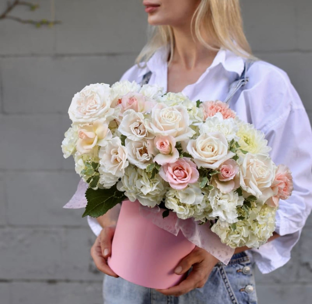 Pink Box With Garden Roses
