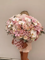 Blush Garden Luxury Flower Box – Roses, Hydrangea & Orchids