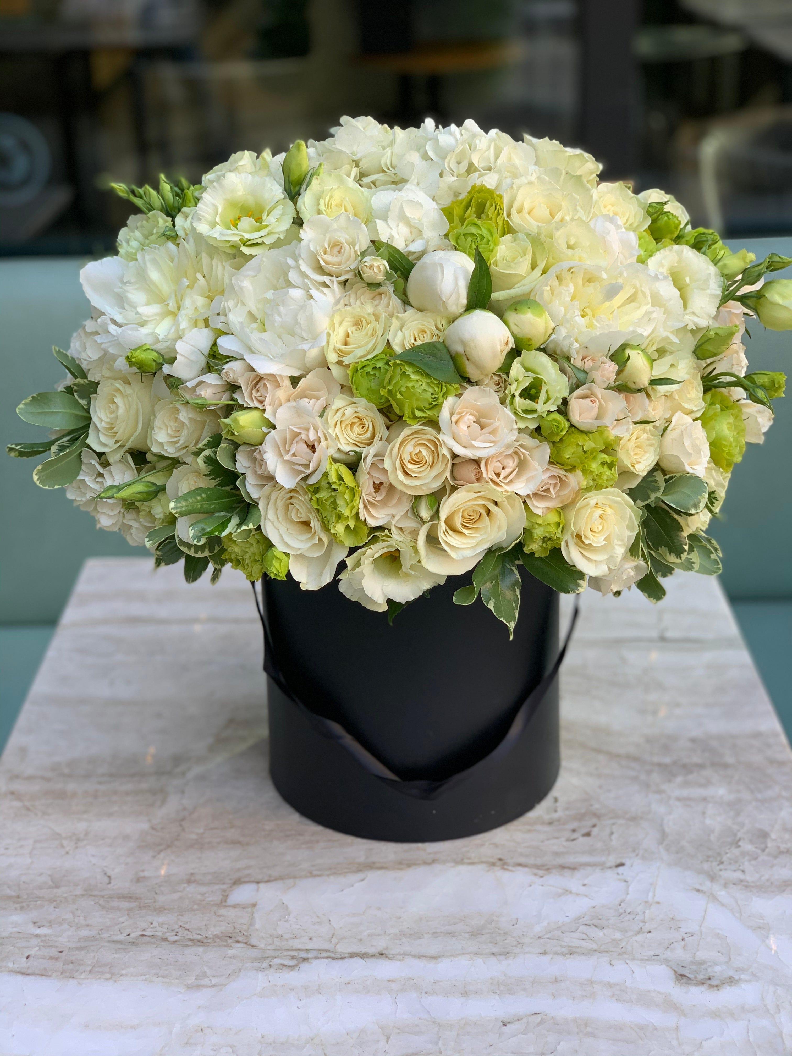 Box N.22 Black White-Green Flower Box