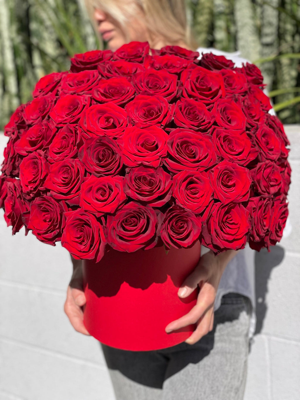 Box of 50 gorgeous red roses