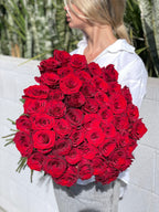 Gorgeous Bouquet of 50 Stunning Red Roses