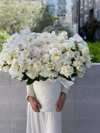 Box N.100 White Velvet Flower Box