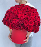 Box of 50 gorgeous red roses