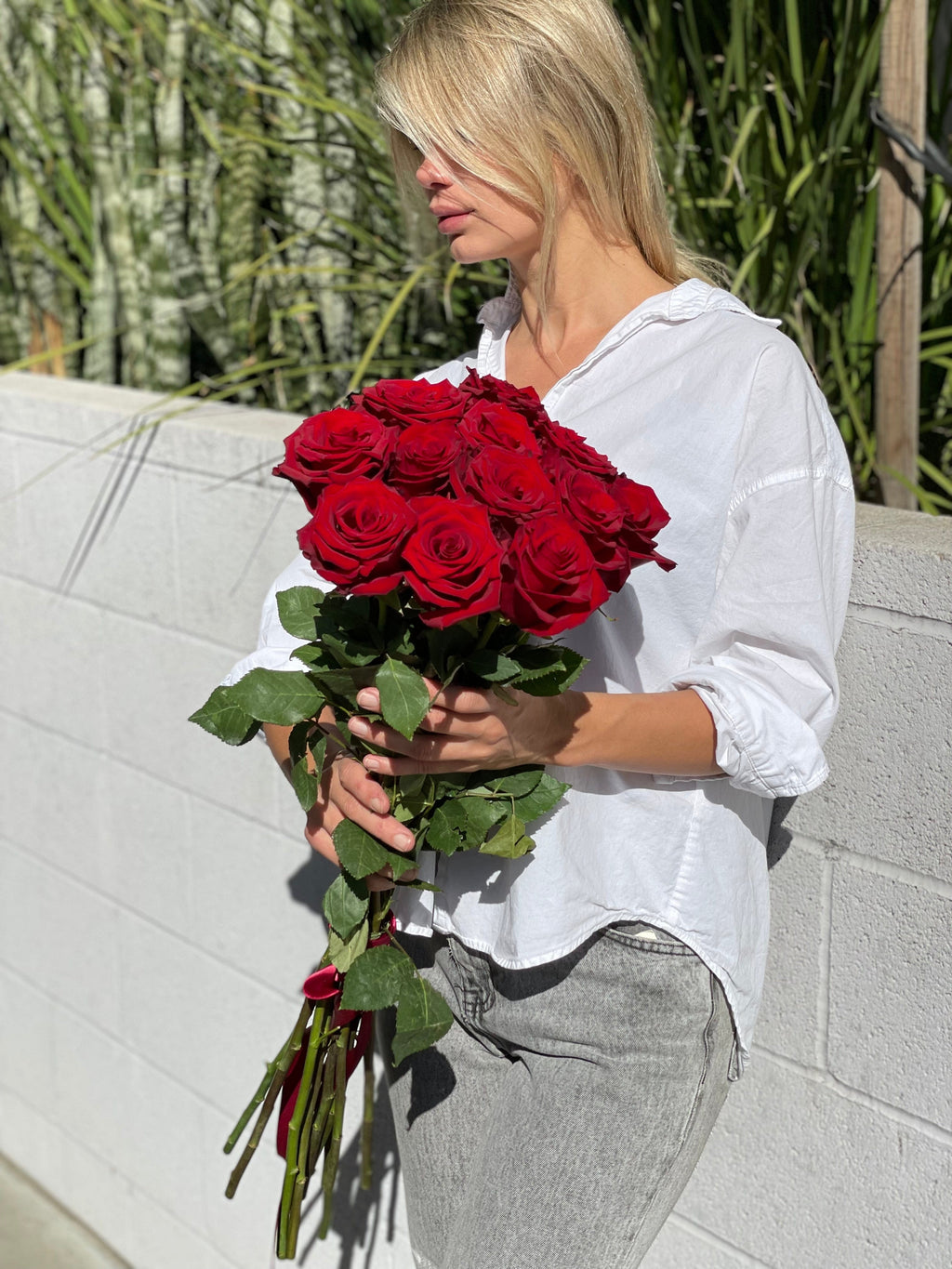 Dozen red roses
